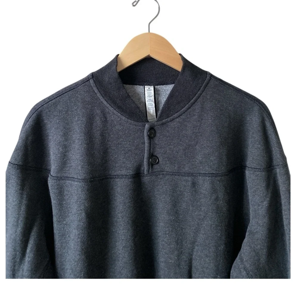 Lululemon Revolve Henley Cotton Fleece Athletic Outdoor Sweatshirt Men’s Large